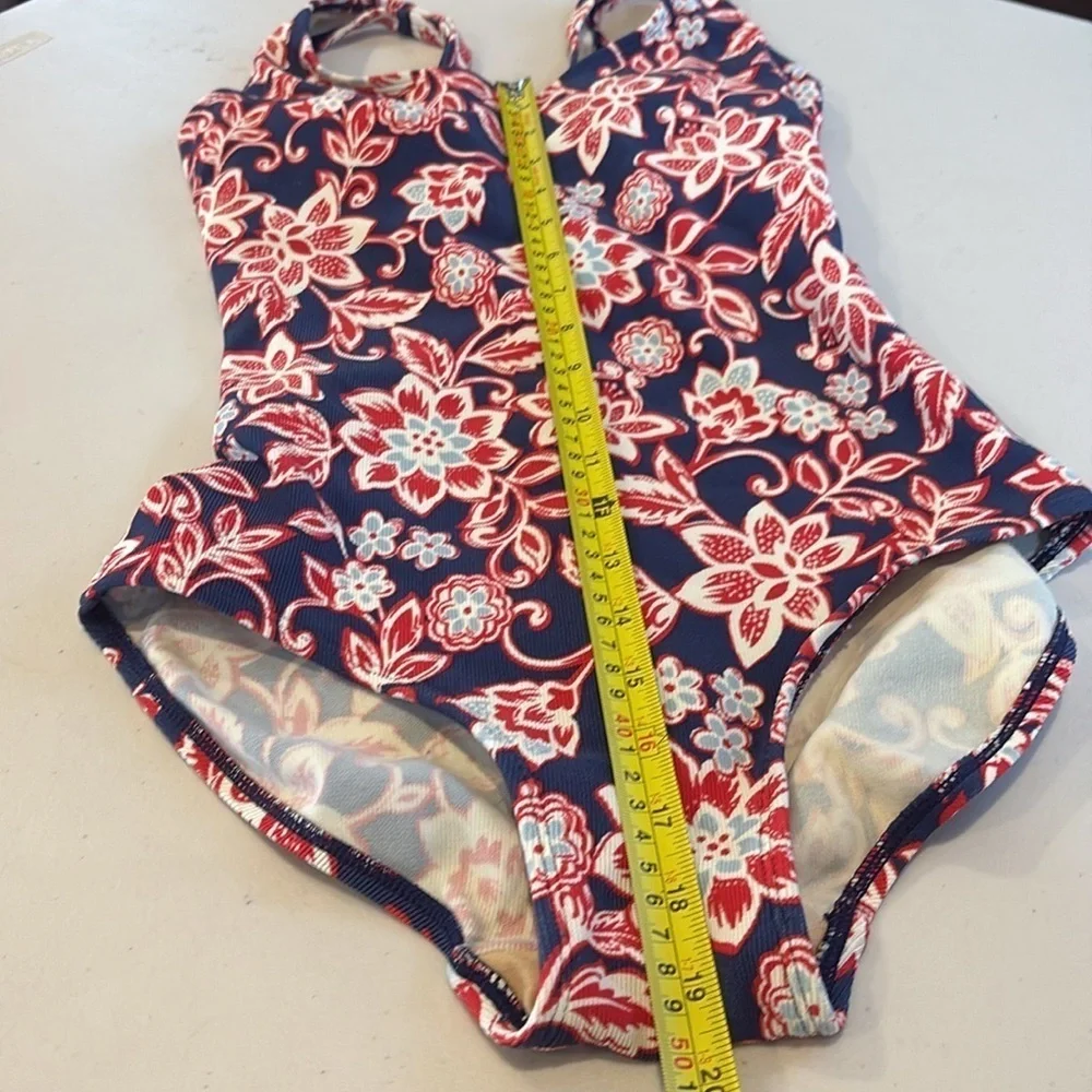 Land’s End - women’s one piece bathing suit.  Size 6.  Blue floral.